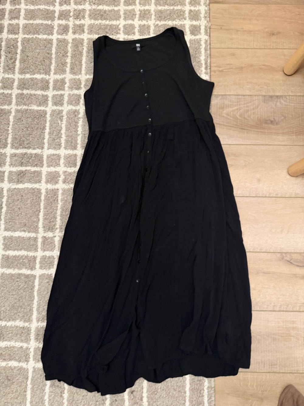 Frye Black Button-Front Maxi Dress